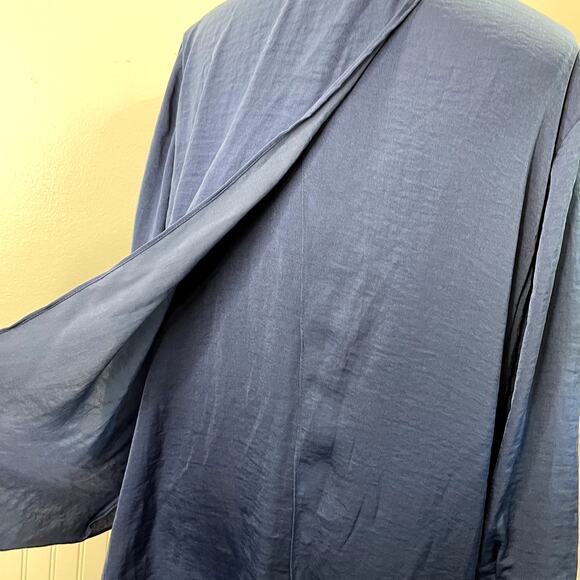 TCC - Chicos 2 L Tunic Top Split Back Flowy Lagenlook Boho Classic Spring Summer - Picture 7 of 14